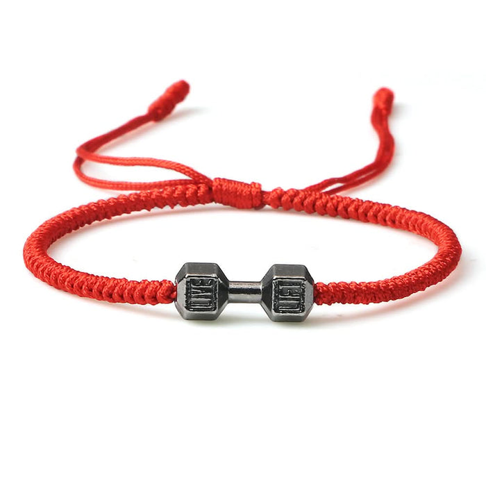 Woven Dumbbell Alloy Bracelet