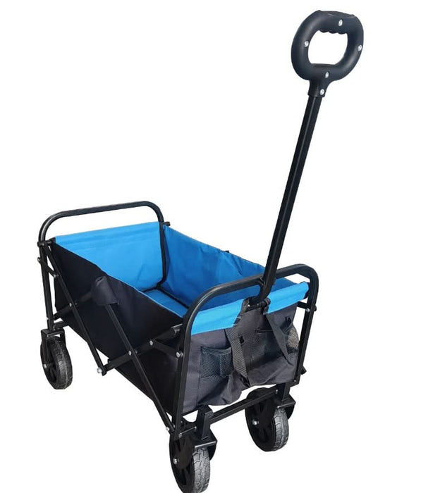 Mini Folding Garden Wagon - Outdoor Shopping Cart & Tools Transporter