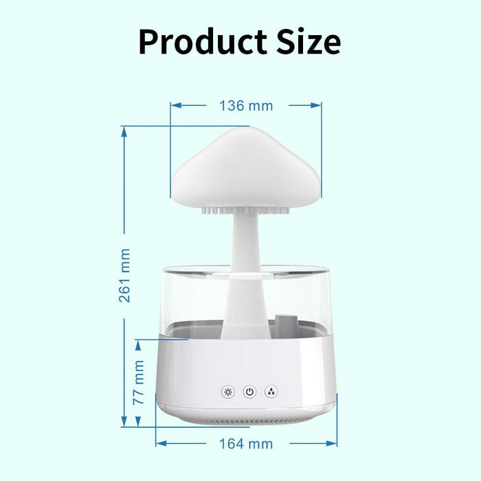 Rain Cloud Mushroom Humidifier - Water Drop Design