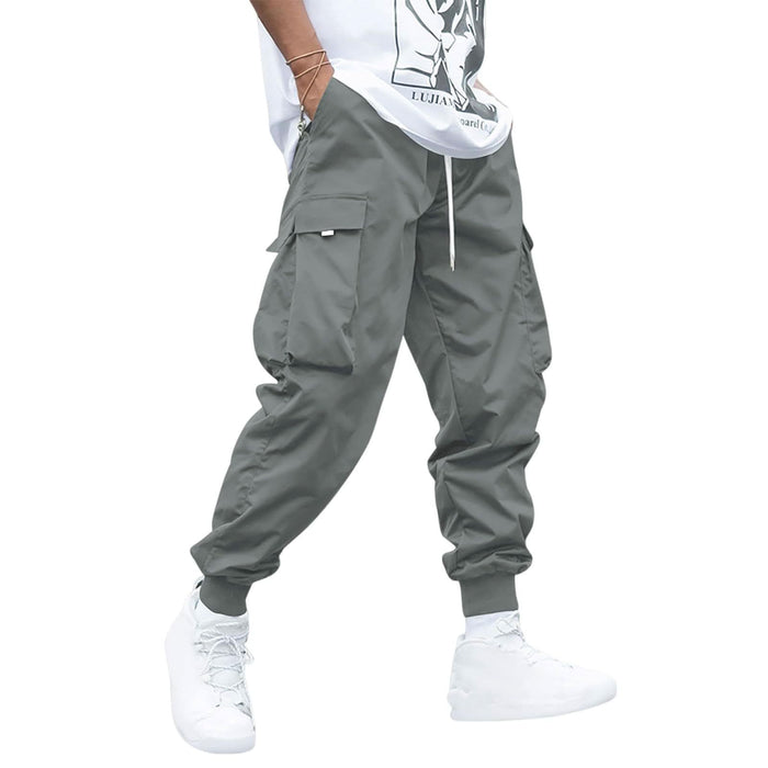 Men's Oversized Cargo Pants with Multi-Pockets