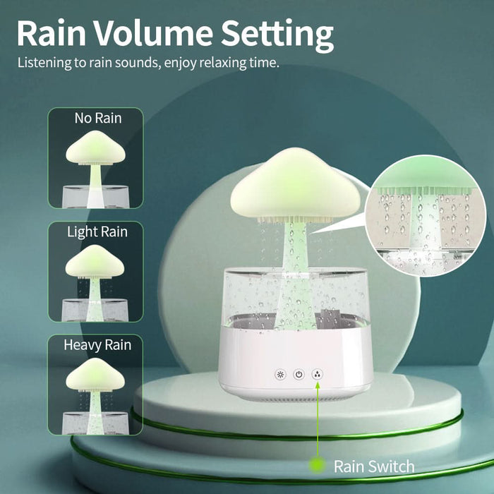 Rain Cloud Mushroom Humidifier - Water Drop Design