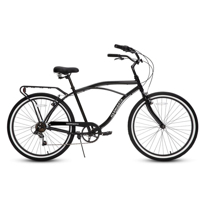 Multifunctional 26-Inch 7-Speed Bike with Steel Frame | Unisex Beach Bike