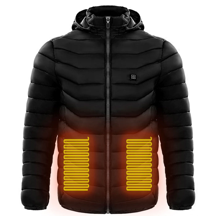 Unisex Electric Heated Puffer Jacket with Insulated Hood