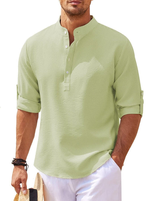 Men's Long Sleeve Solid Color Casual Shirt