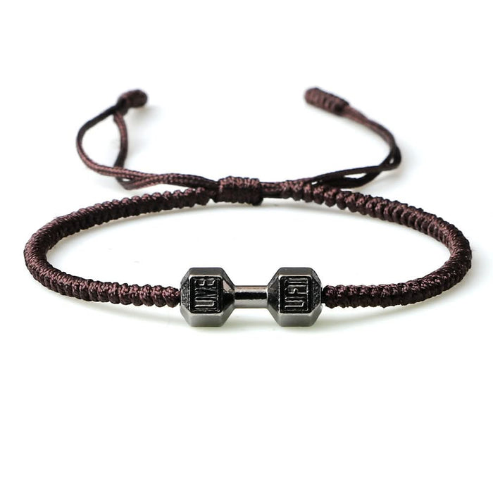 Woven Dumbbell Alloy Bracelet