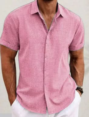 Men's Loose Fit Linen Short Sleeve T-Shirt