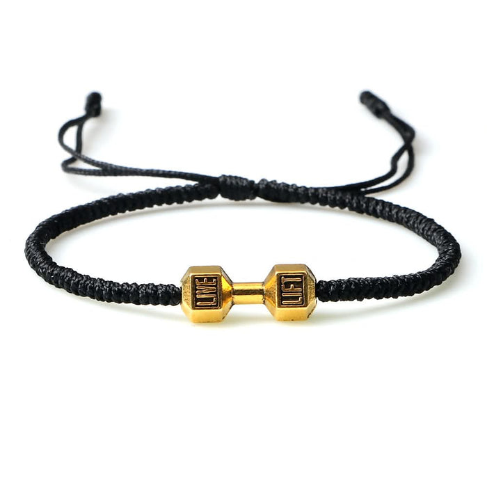 Woven Dumbbell Alloy Bracelet