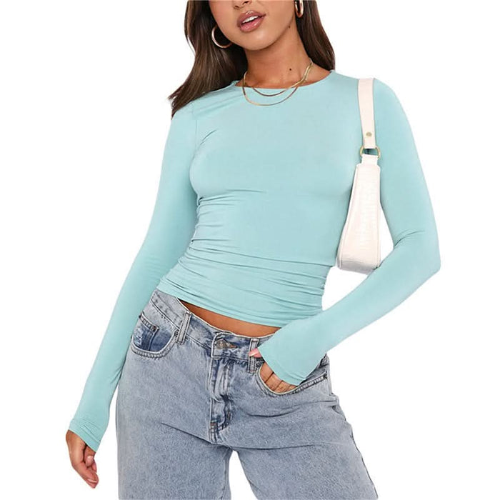 Women's Fashion Slim Fit Long-Sleeve Pullover Top