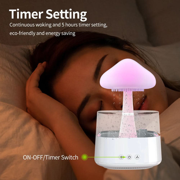 Rain Cloud Mushroom Humidifier - Water Drop Design