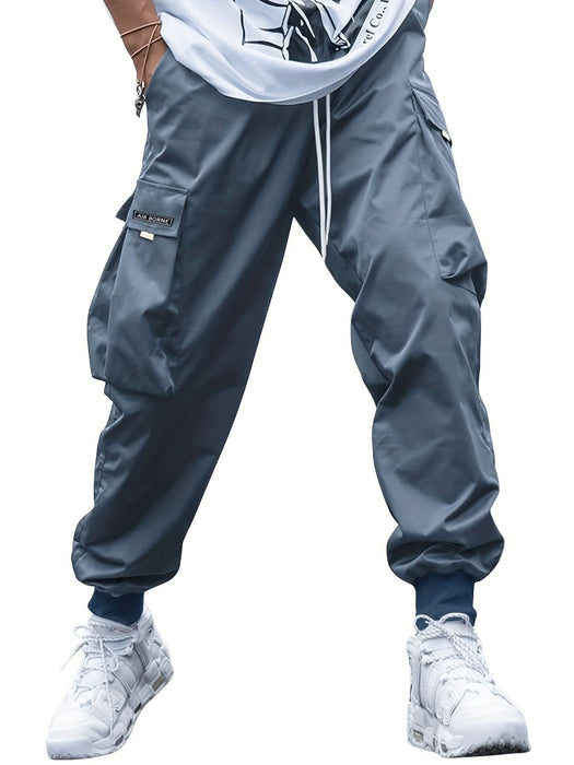 Men's Oversized Cargo Pants with Multi-Pockets