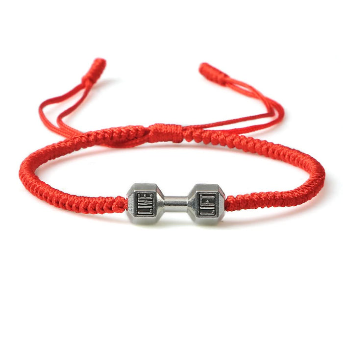 Woven Dumbbell Alloy Bracelet