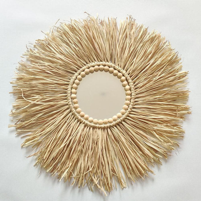 Wall Decorations Raffia Mirror Decorative Wall Hangings Mirror