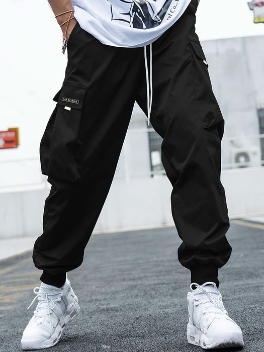 Men's Oversized Cargo Pants with Multi-Pockets