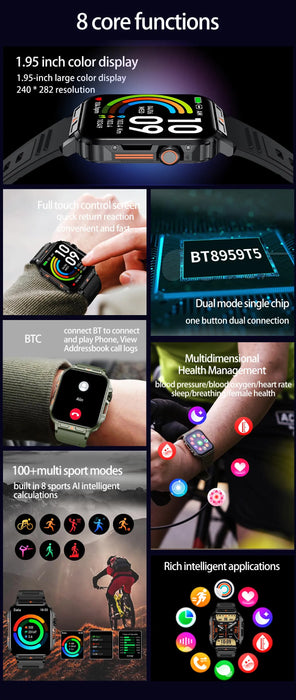 Sports Smartwatch Fitness Tracker with Call Answering